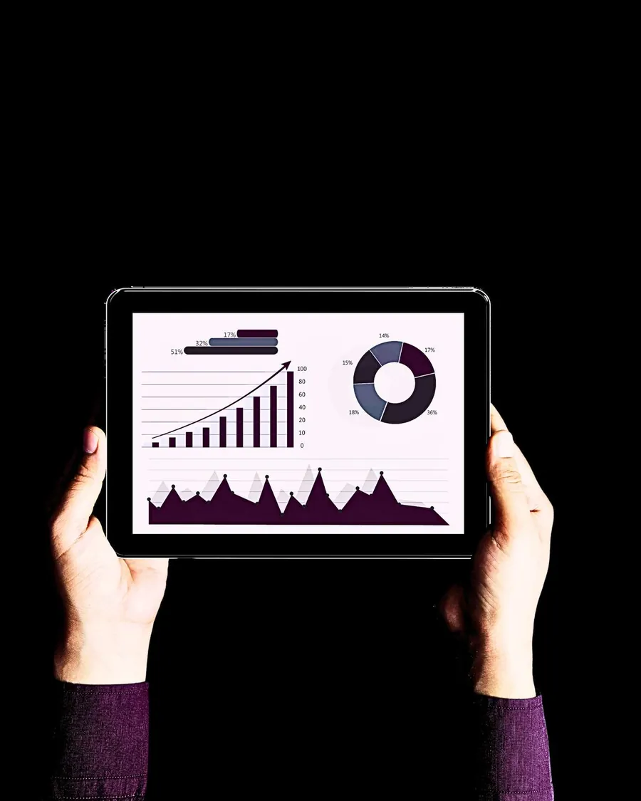 A tablet showing network performance charts from a post-deployment report